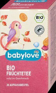 Органічний дитячий фруктовий чай Babylove Bio fruchtetee, 40гр (20 пакетиків) 2048224757 фото