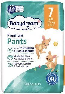 Підгузки-трусики Babydream Німеччина 7 (17+кг) 16шт 1975470169 фото
