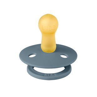 Пустушка BIBS Colour Latex Round (кругла) &ndash; Petrol від 6міс. 5713795020591 фото