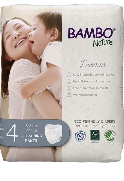 Підгузки-трусики Bambo Nature Данія 4 (8-15кг) 44шт (економ пакування в прозорій упаковці) 1456929489 фото