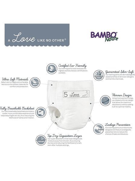Підгузки-трусики Bambo Nature Данія 4 (8-15кг) 44шт (економ пакування в прозорій упаковці) 1456929489 фото