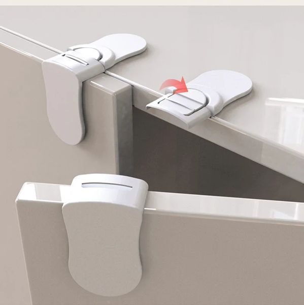 Блокіратор на шафи та ящики Children Safety Drawer Lock, 2шт (білий) 2765043508 фото