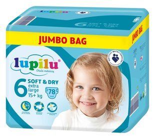 Підгузники Lupilu soft&dry Німеччину 6 (15+кг) 78шт 1996930729 фото
