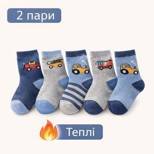Дитячі довгі махрові шкарпетки 2-5 років "Хлопчик" 2 пари (колір в асортименті) 2889150003 фото