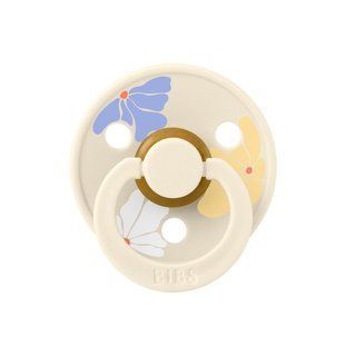 Пустушка BIBS Studio Colour Latex Round (кругла) Morning Bloom &ndash; Ivory від 6 міс 5713795259038 фото