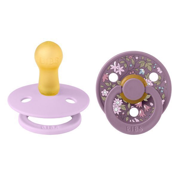 Пустушка BIBS x Liberty Latex Round &ndash; Chamomile Lawn Violet Sky/Mauve Mix (2шт в упаковці) від 6міс. 5713795243112 фото