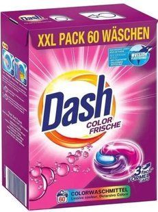 Капсули Dash для прання кольорової білизни 3в1 Color Frische, 60 шт 2325949786 фото