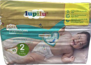 Підгузки Lupilu soft premium Німеччина 2 (3-6кг) 42 шт 4056489352761 фото