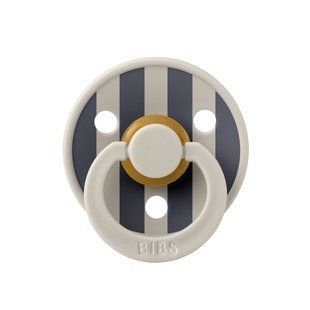 Пустушка BIBS Studio Colour Latex Round (кругла) Block &ndash; Sand / Iron від 6 міс 5713795266852 фото