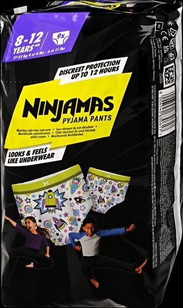 Підгузки-трусики нічні Pampers Ninjamas Німеччина 8-12років (27-43кг) 27шт 2459570723 фото