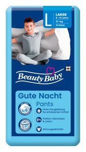 Нічні підгузки-трусики Beauty Baby Gute Nacht Pants L (27+ кг) 8-12 років, 10 шт 3242462387 фото