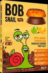 Мармелад Bob Snail Яблуко-манго-гарбуз-чіа в молочному шоколаді 54г 4820219341116 фото