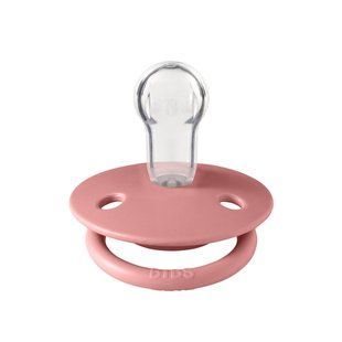 Пустушка BIBS De Lux Silicone Round (кругла) &ndash; Dusty Pink 0-36 міс 5713795248674 фото